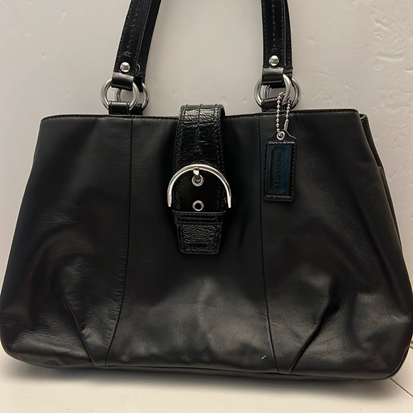 Coach Soho Black Carryall Shoulder Bag F19248 MSRP $378 NWOT - Picture 1 of 10
